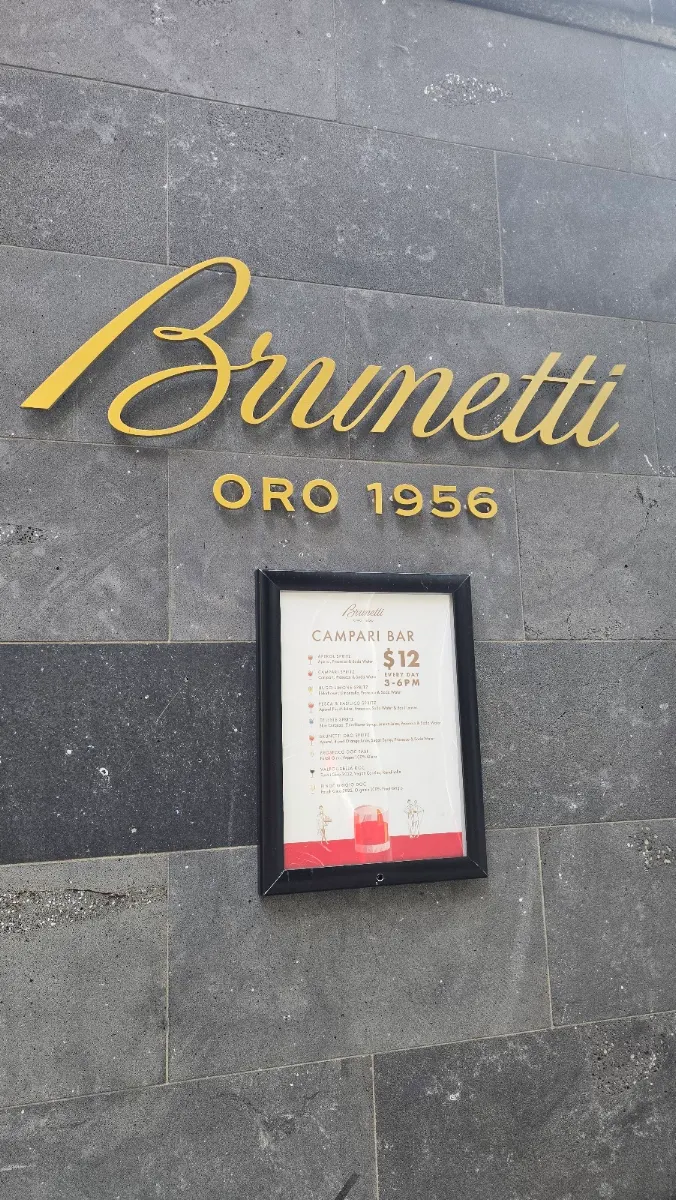 Menu, Brunetti Oro Swanston
