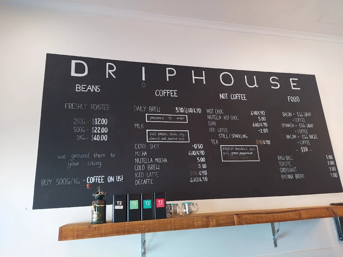 Menu, DripHouse