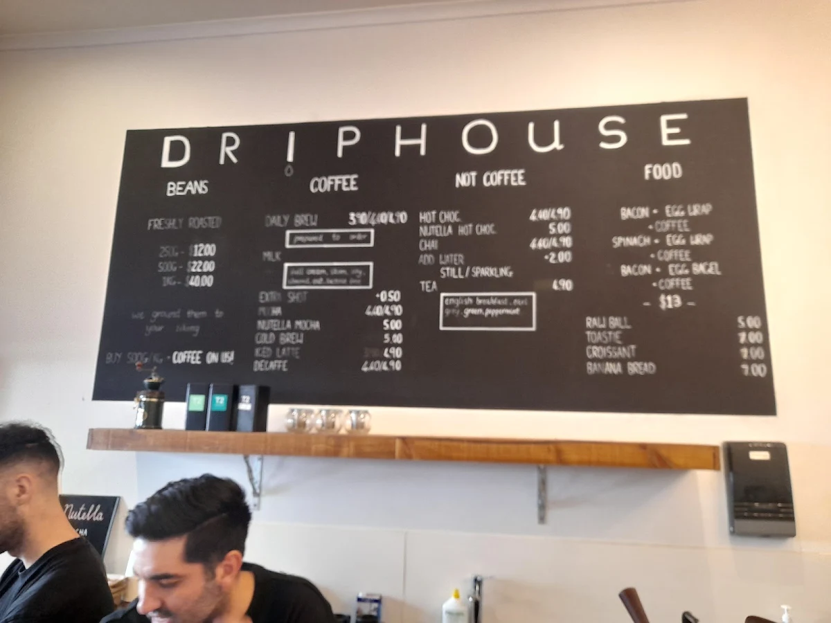 Menu, DripHouse
