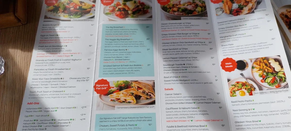 Menu, The Coffee Club