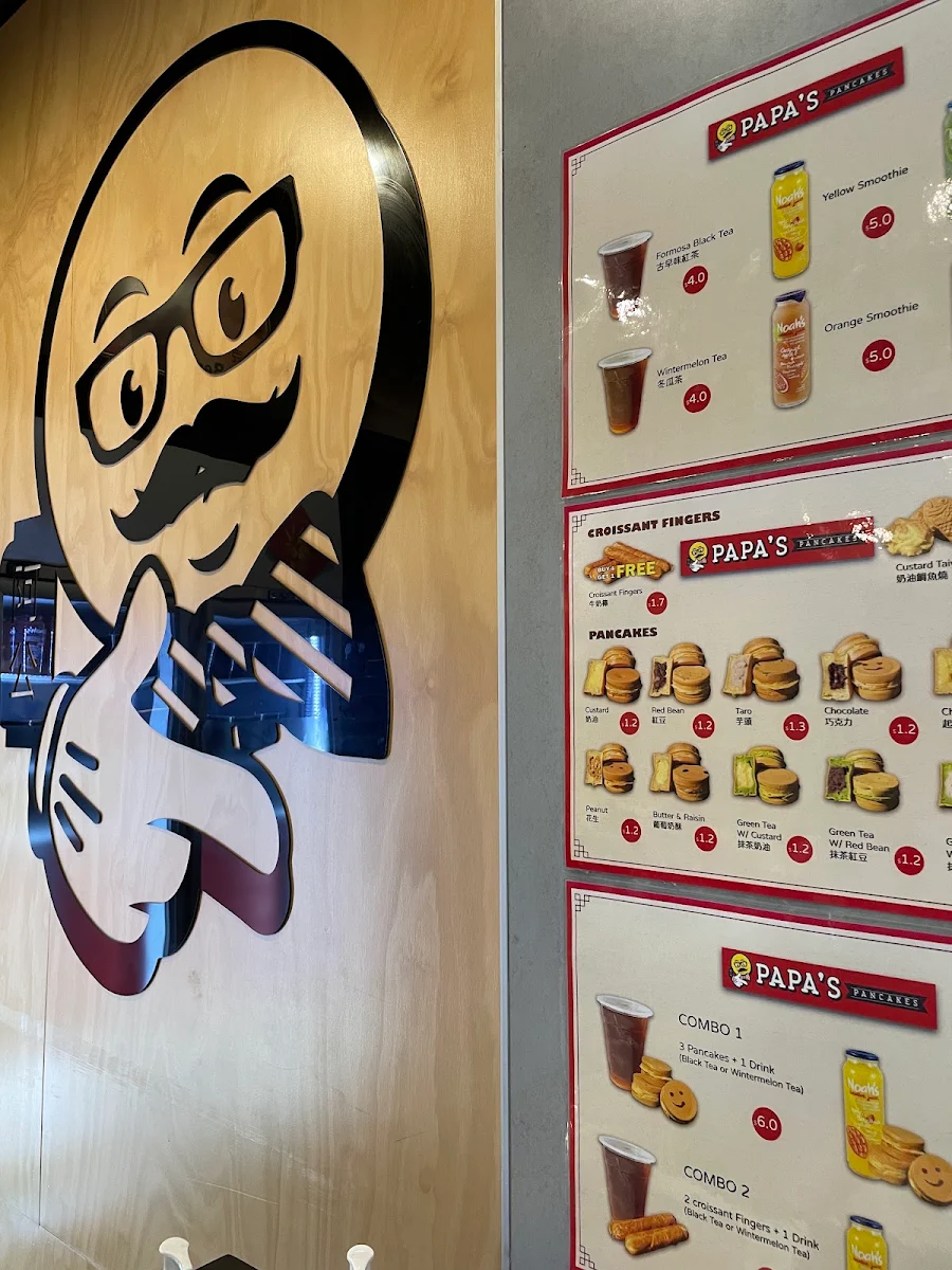 Menu, Papa's Pancakes