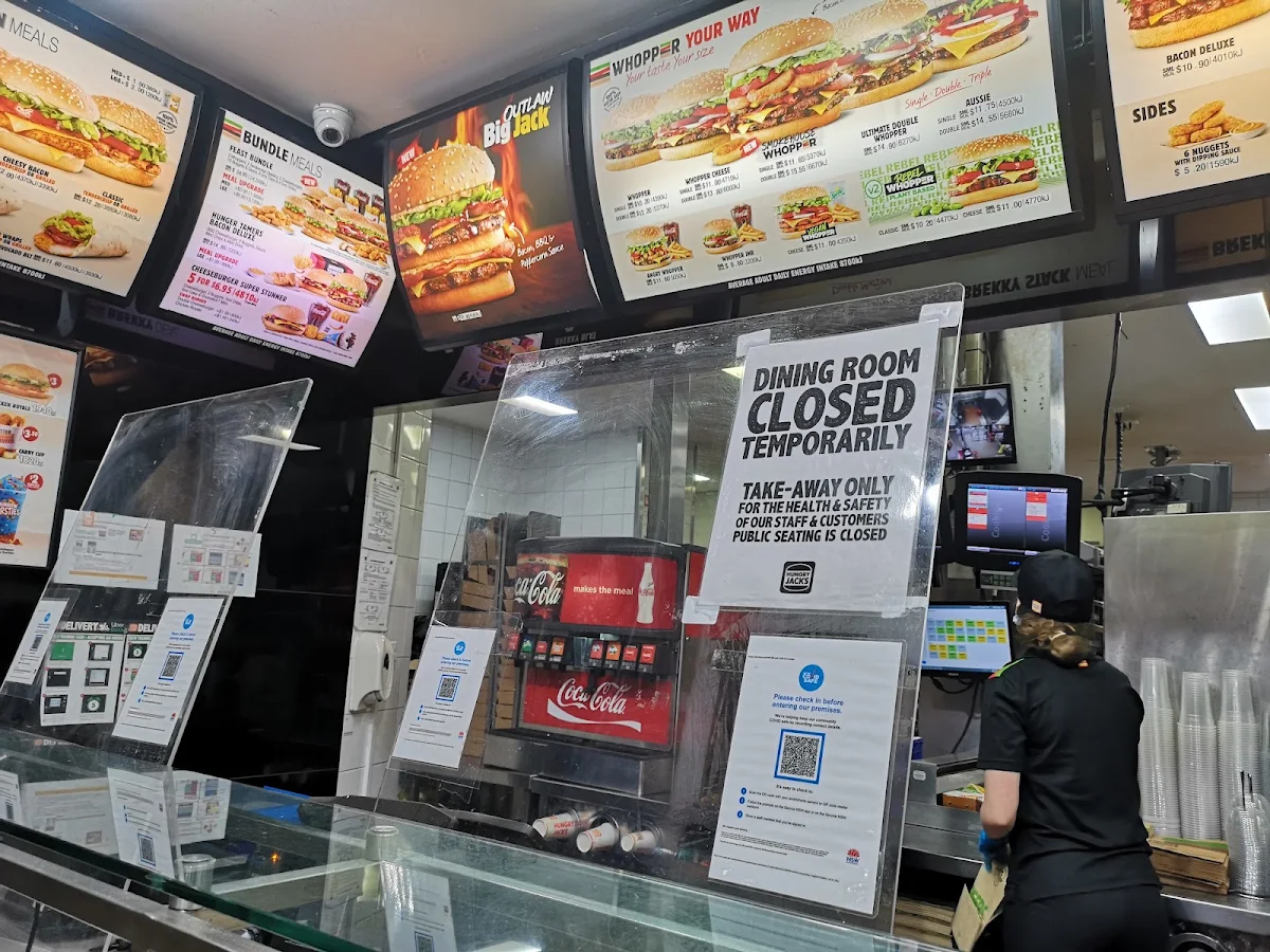 Menu, Hungry Jack's Burgers Burwood (NSW)