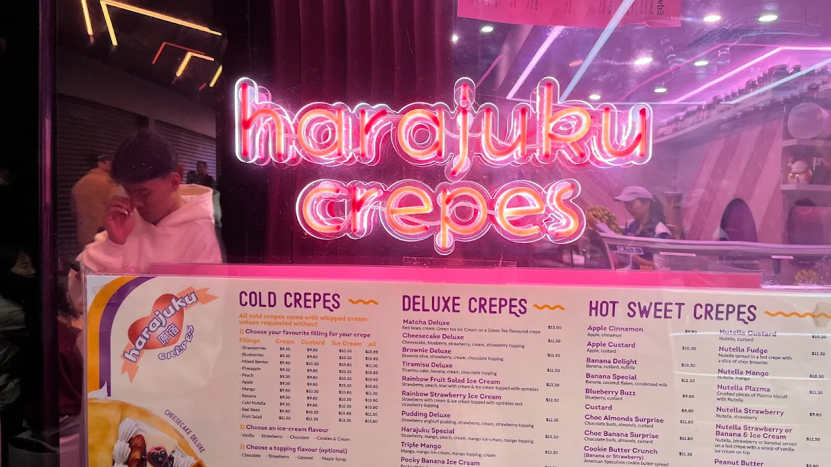 Menu, Harajuku Crepes