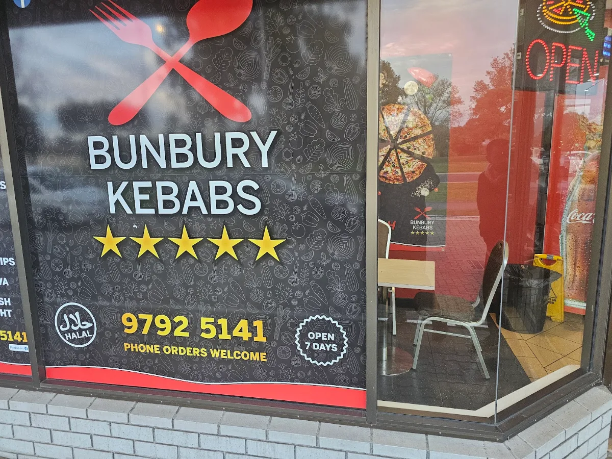 Menu, Bunbury Kebab And Pizza