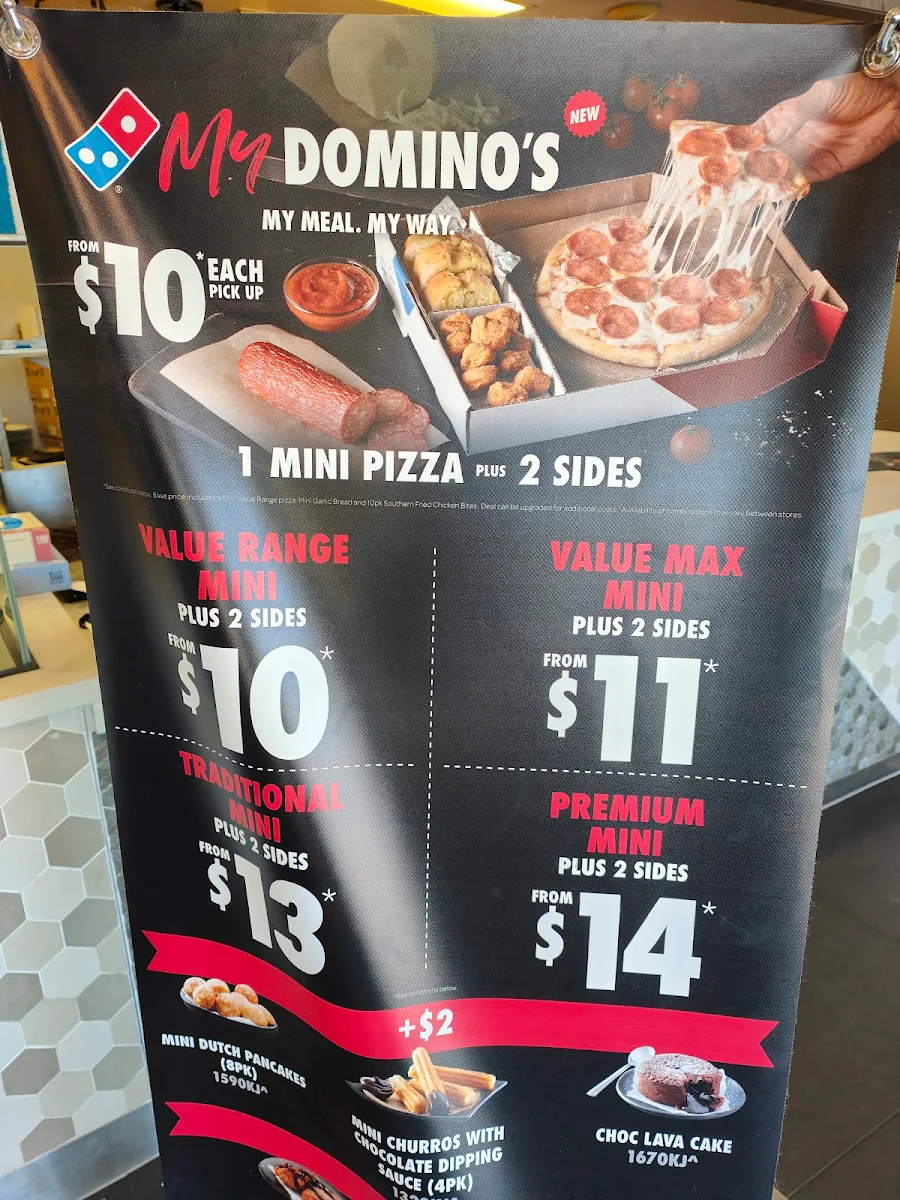 Menu, Domino's Pizza Chermside