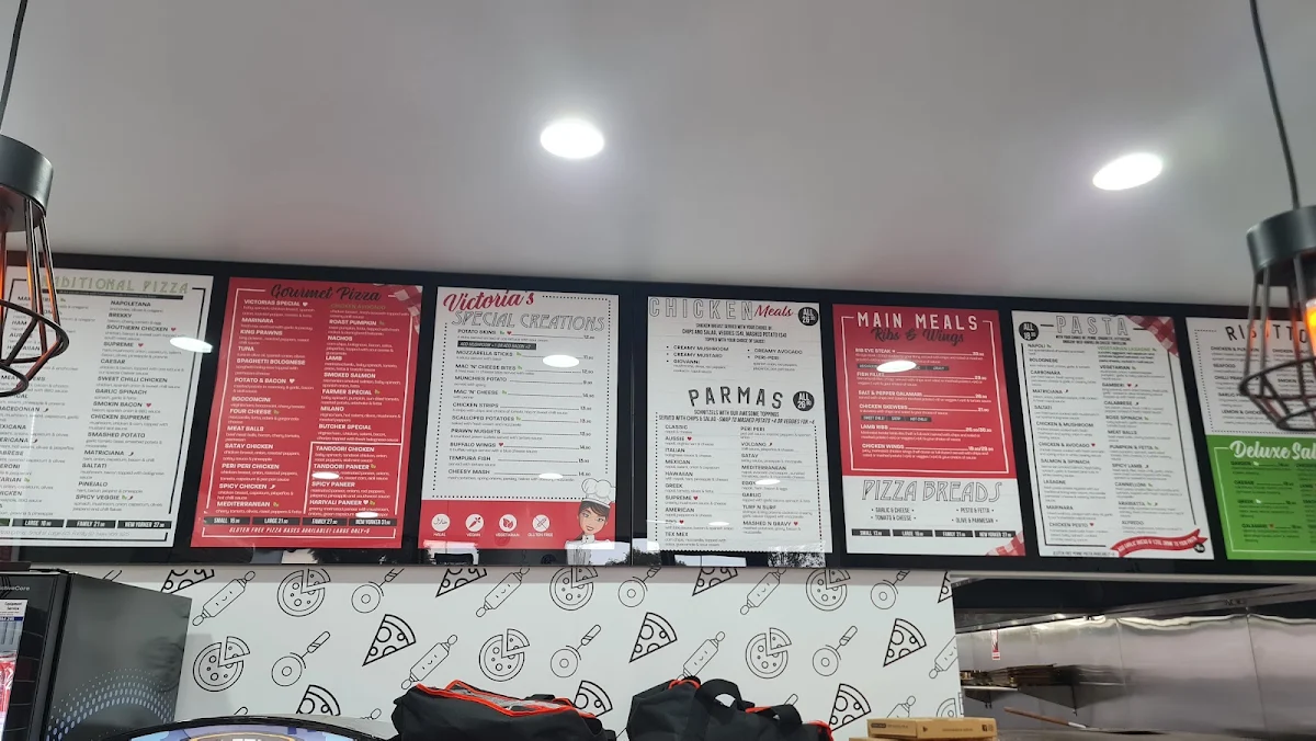 Menu, Victoria's Pizza N Beyond Caroline Springs