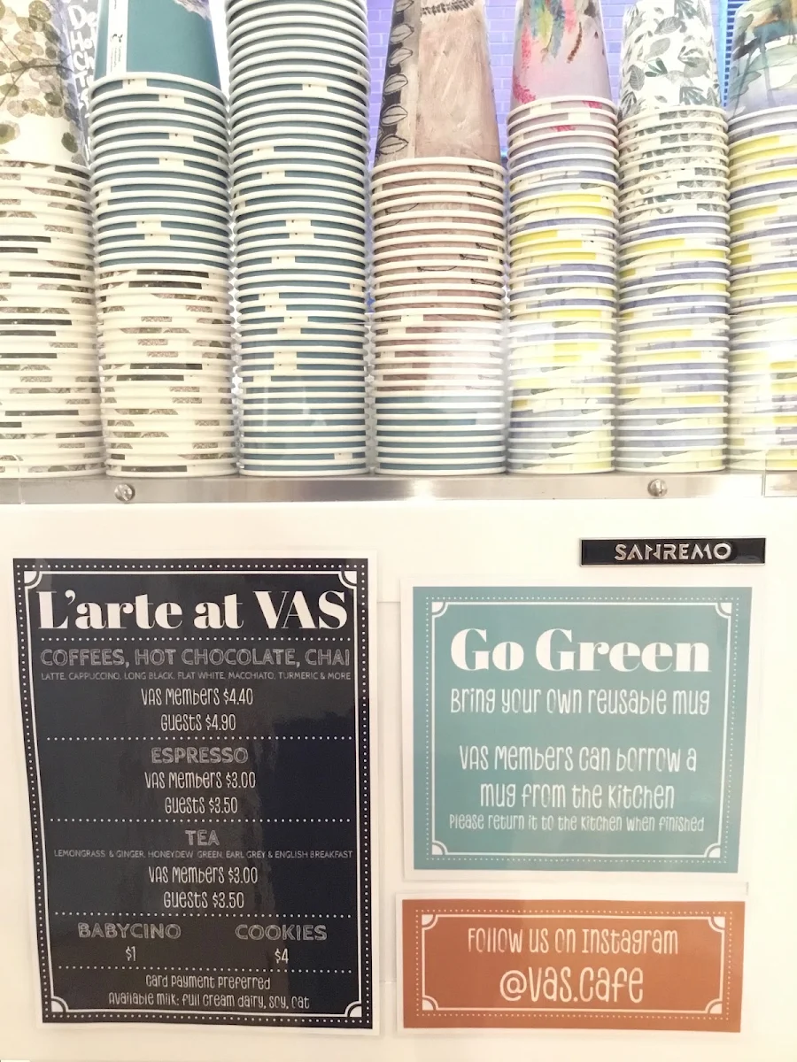 Menu, L’Arte Cafe