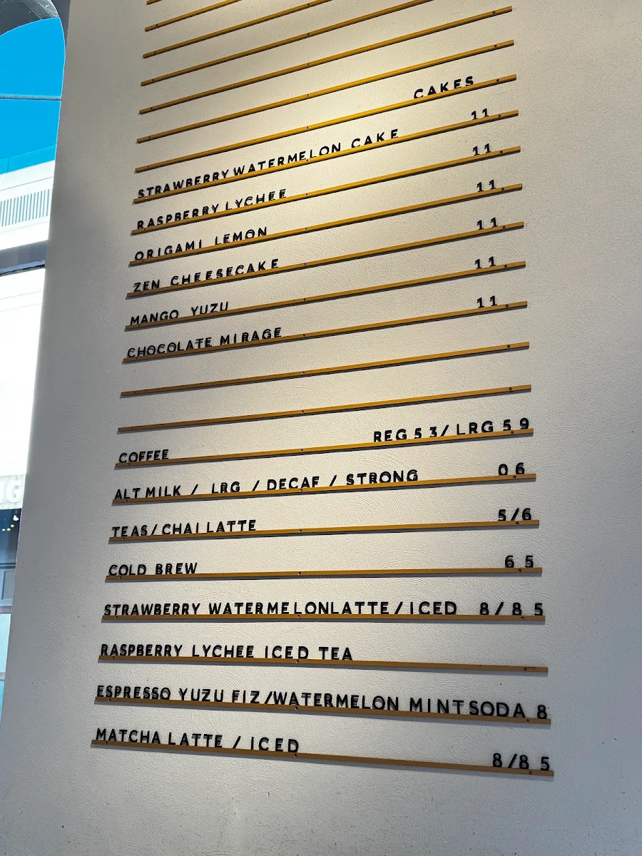 Menu, Black Star Pastry Newtown