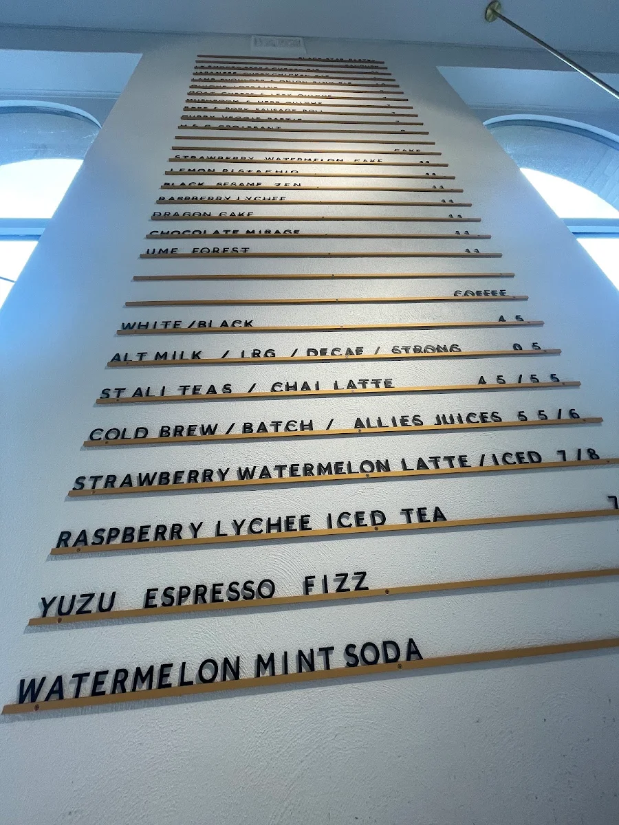 Menu, Black Star Pastry Newtown