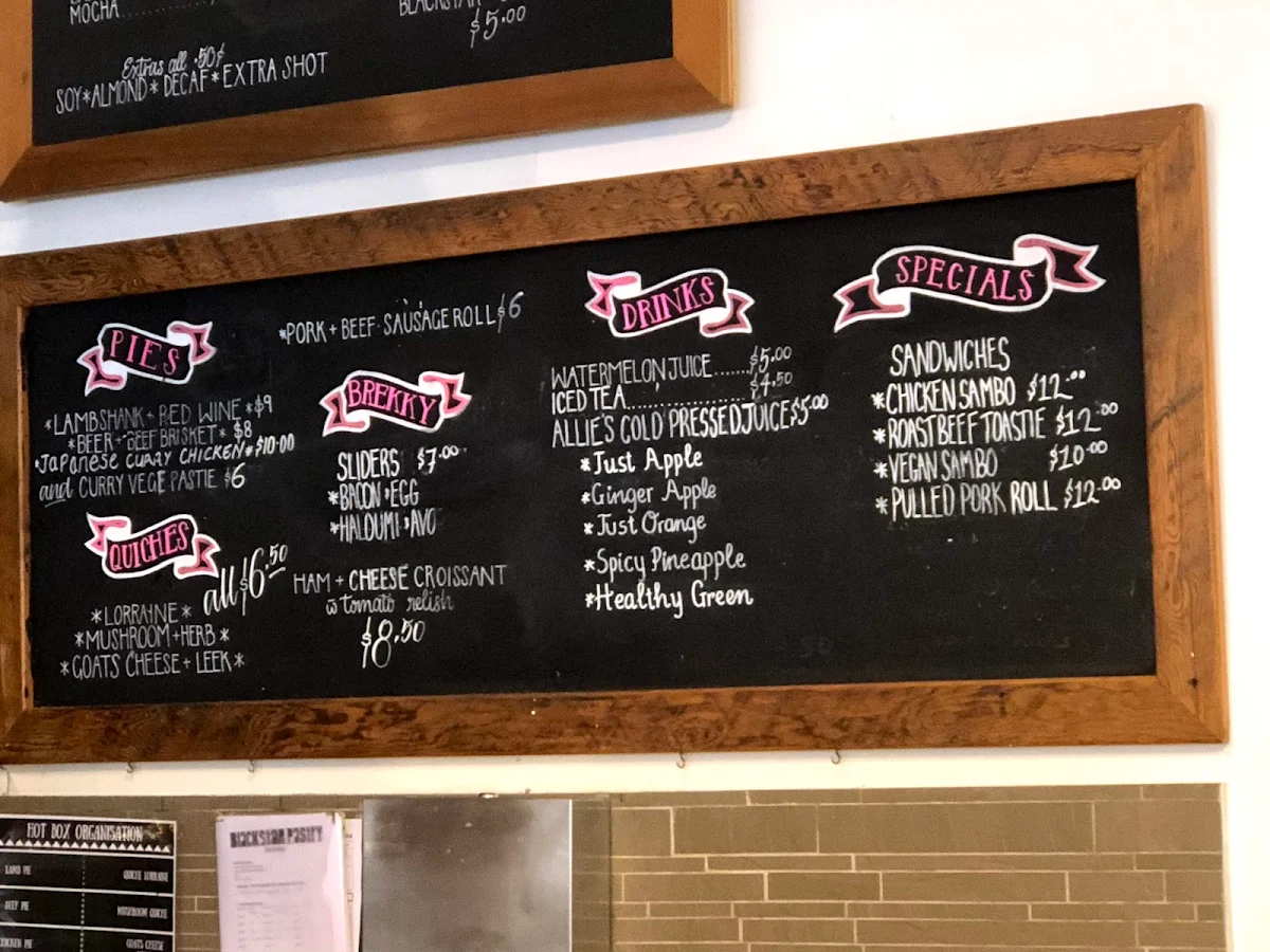 Menu, Black Star Pastry Newtown