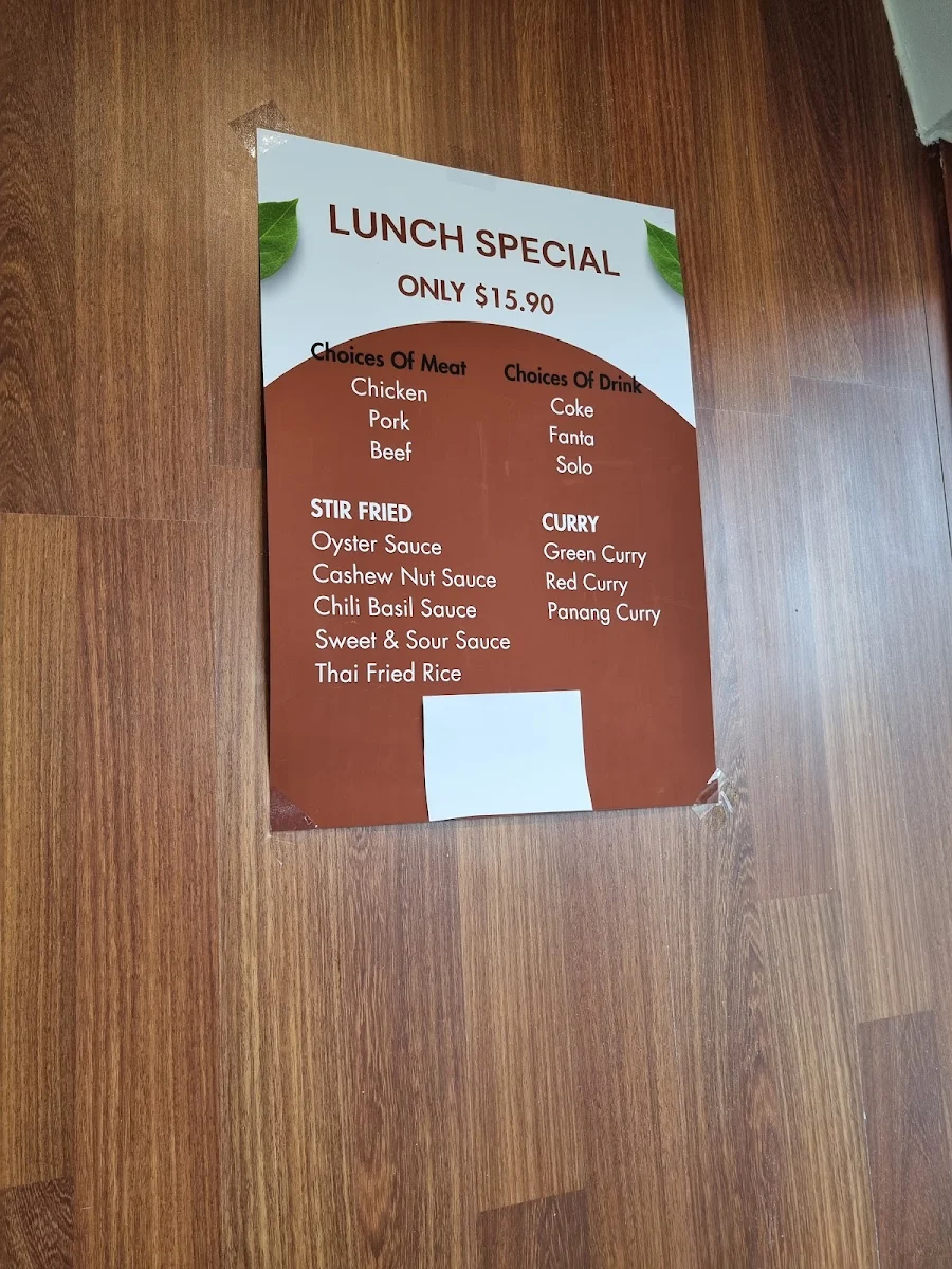 Menu, Ayara Thai Restaurant Bracken Ridge