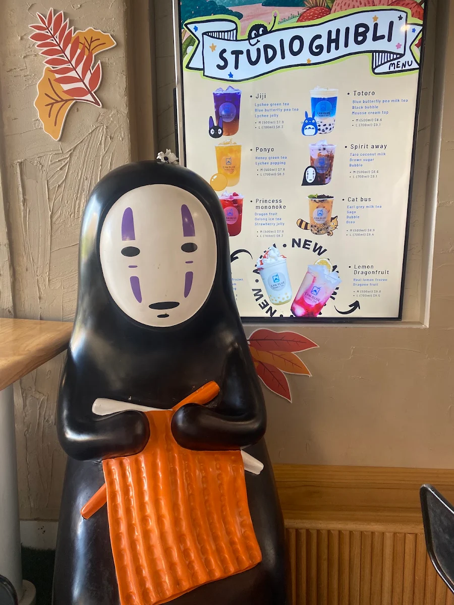 Menu, Can Blue Bubble Tea