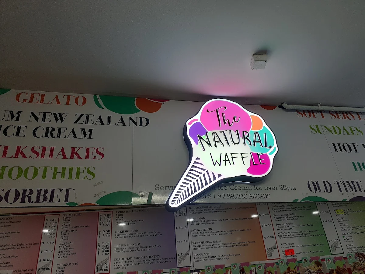 Menu, The Natural Waffle Ice cream Parlour .
