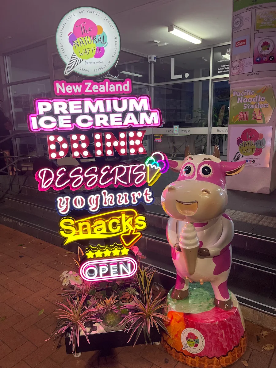 Menu, The Natural Waffle Ice cream Parlour .