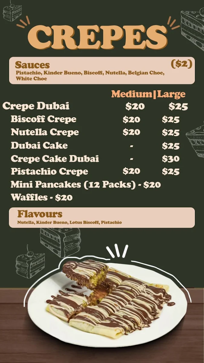 Menu, Manhal's Sweets & Cafe