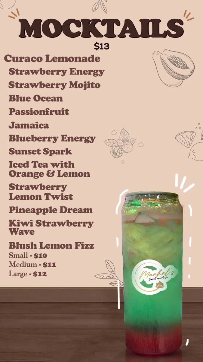 Menu, Manhal's Sweets & Cafe