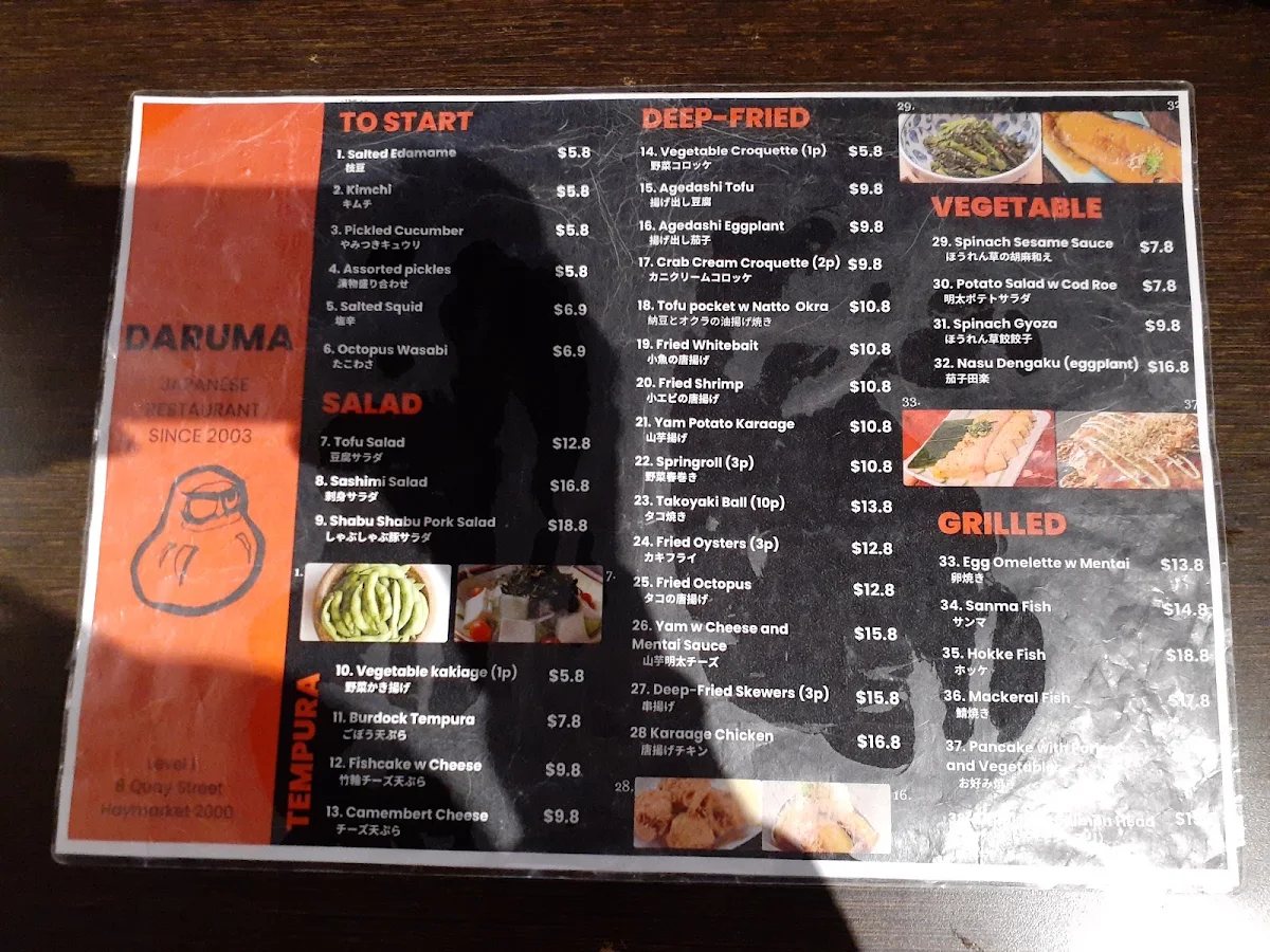 Menu, Daruma