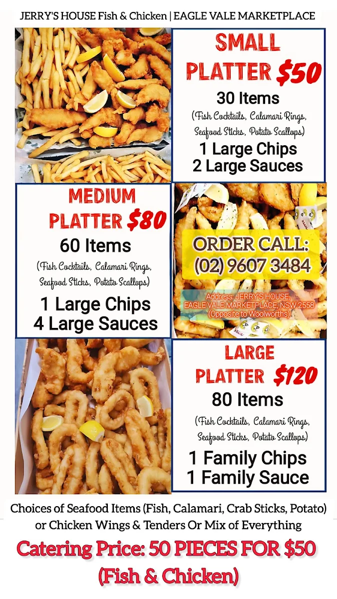 Menu, Jerry's House Fish & Chicken