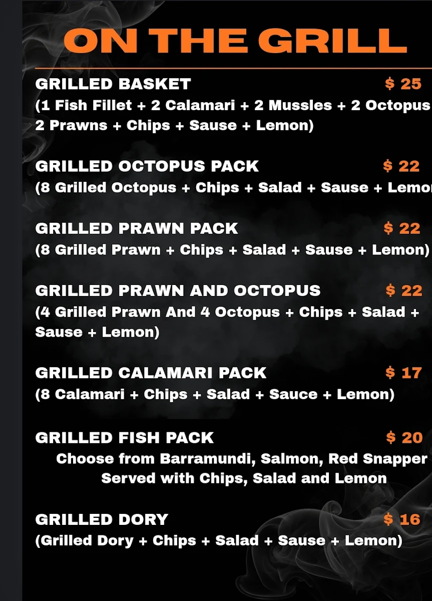 Menu, Jerry's House Fish & Chicken