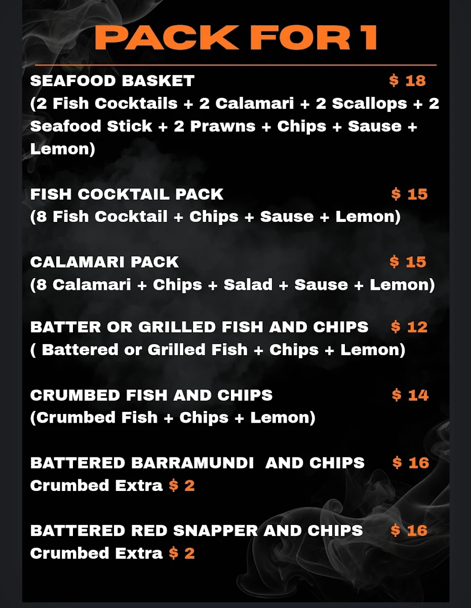Menu, Jerry's House Fish & Chicken