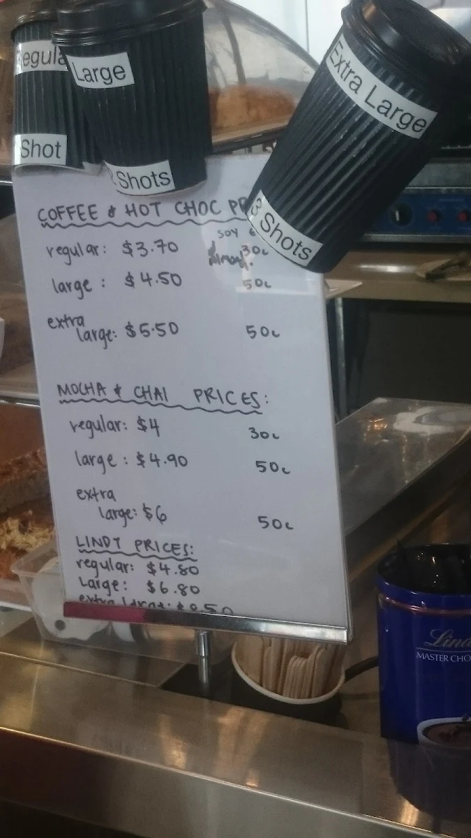 Menu, The Village Café