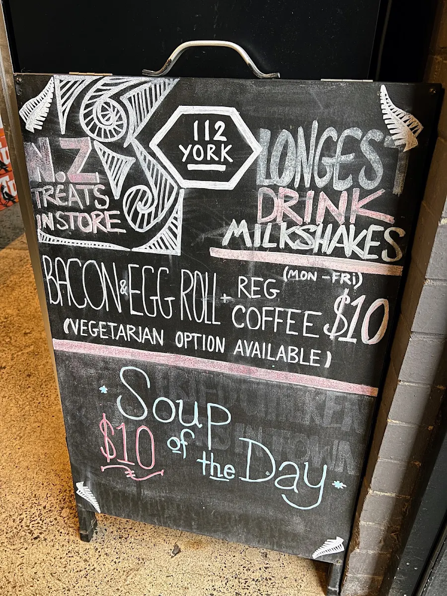 Menu, 112 York