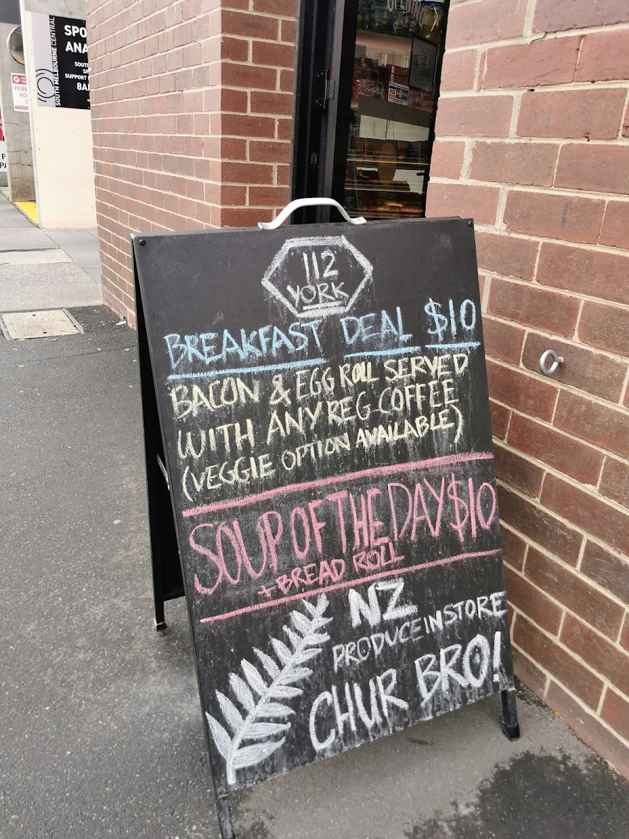 Menu, 112 York