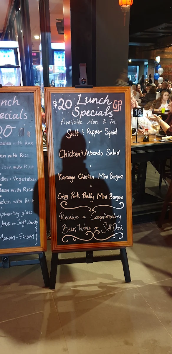 Menu, Goji Penrith