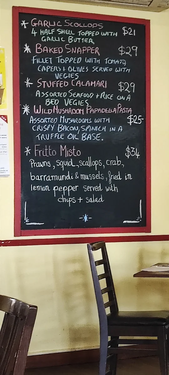 Menu, Royal Standard Hotel
