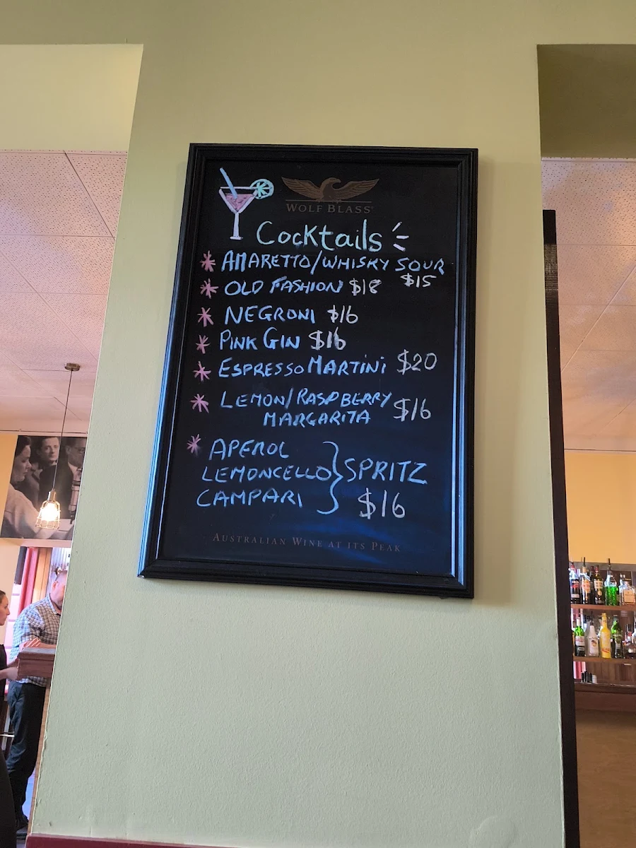 Menu, Royal Standard Hotel