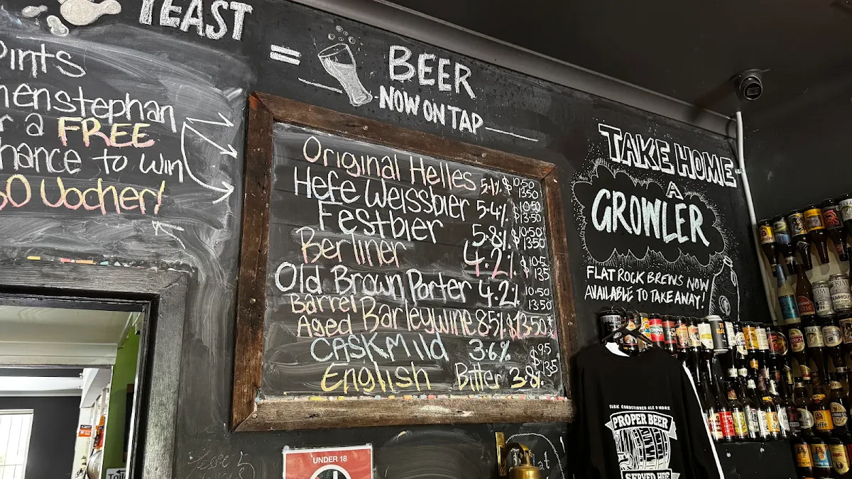Menu, Flat Rock Brew Cafe