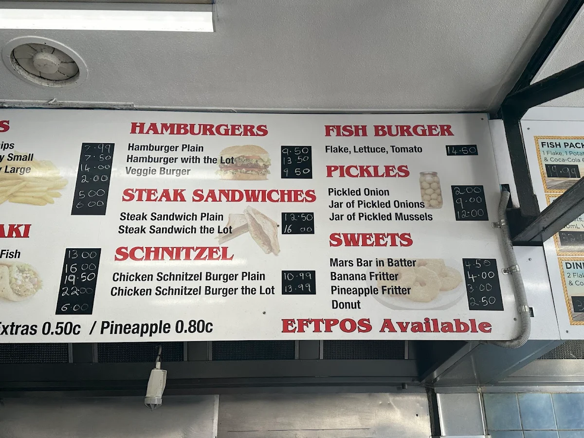 Menu, Six Ways Fish N Chips