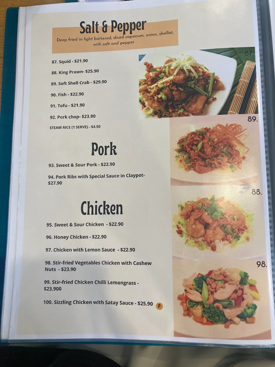 Menu, Pho Hung