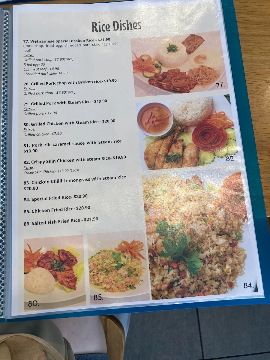 Menu, Pho Hung