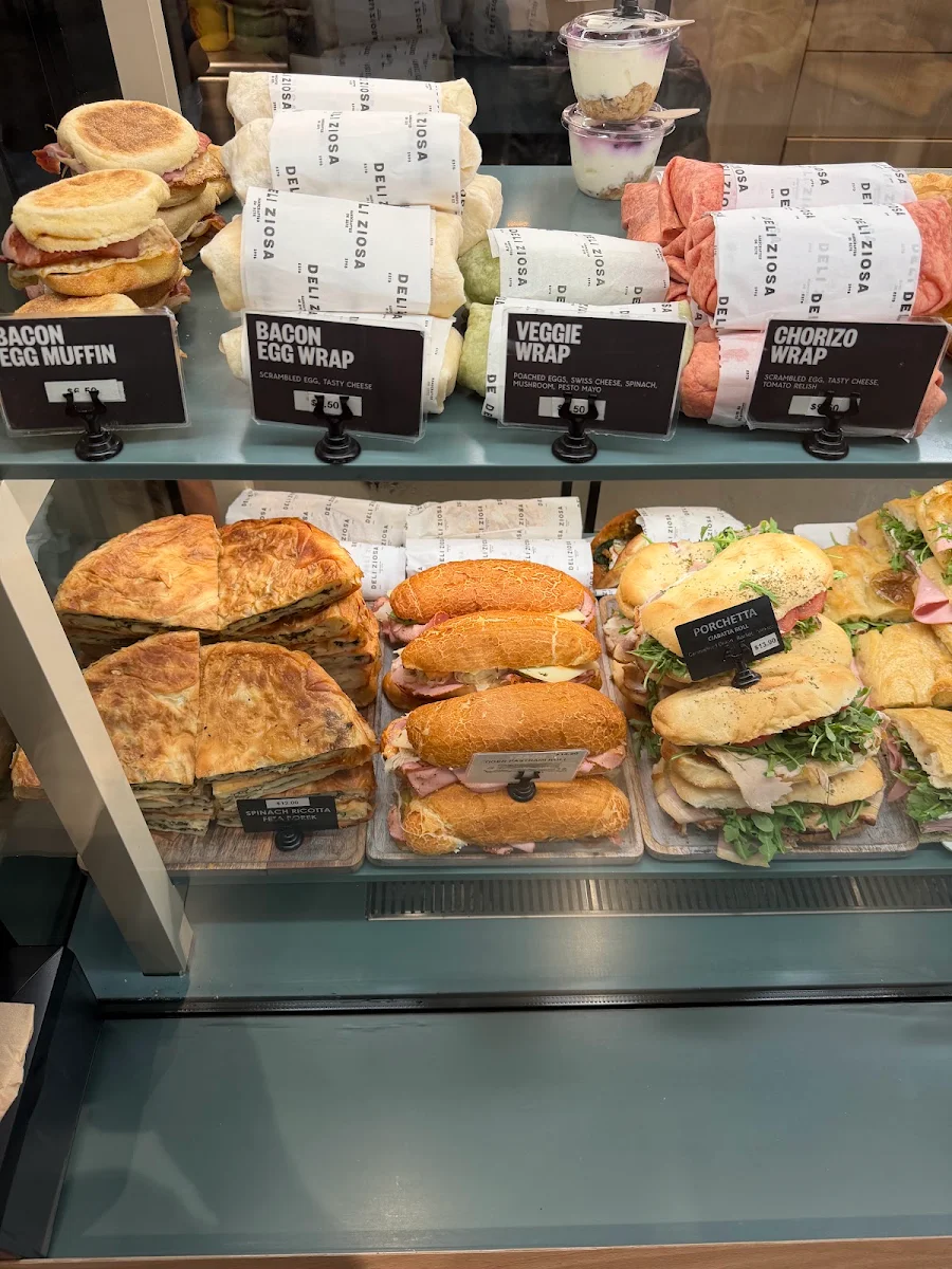 Menu, Deli Ziosa Quay Quarter - Sydney CBD Sandwich Shop & Breakfast