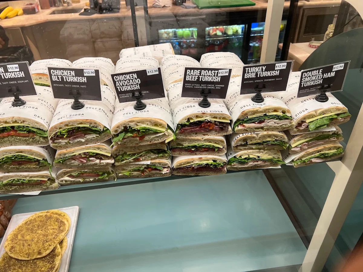 Menu, Deli Ziosa Quay Quarter - Sydney CBD Sandwich Shop & Breakfast