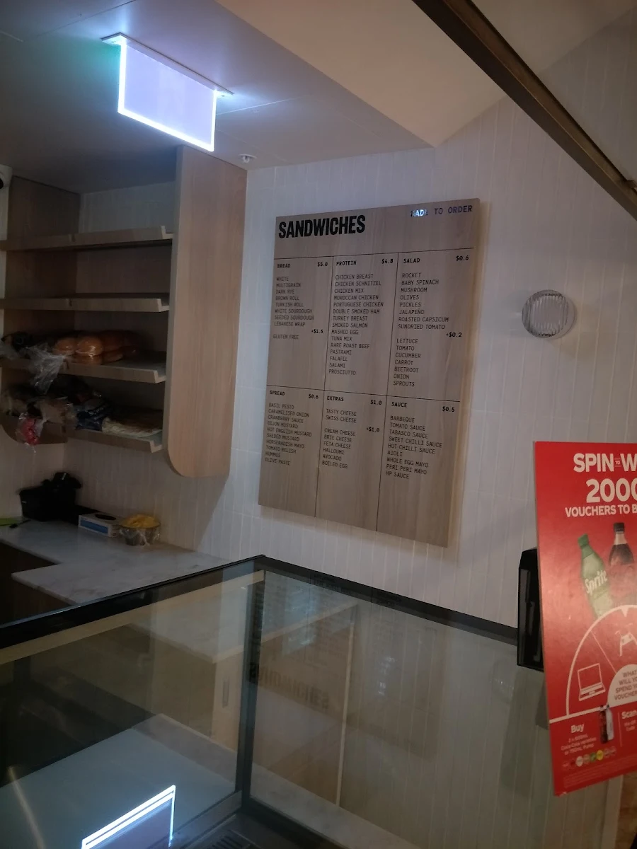 Menu, Deli Ziosa Quay Quarter - Sydney CBD Sandwich Shop & Breakfast