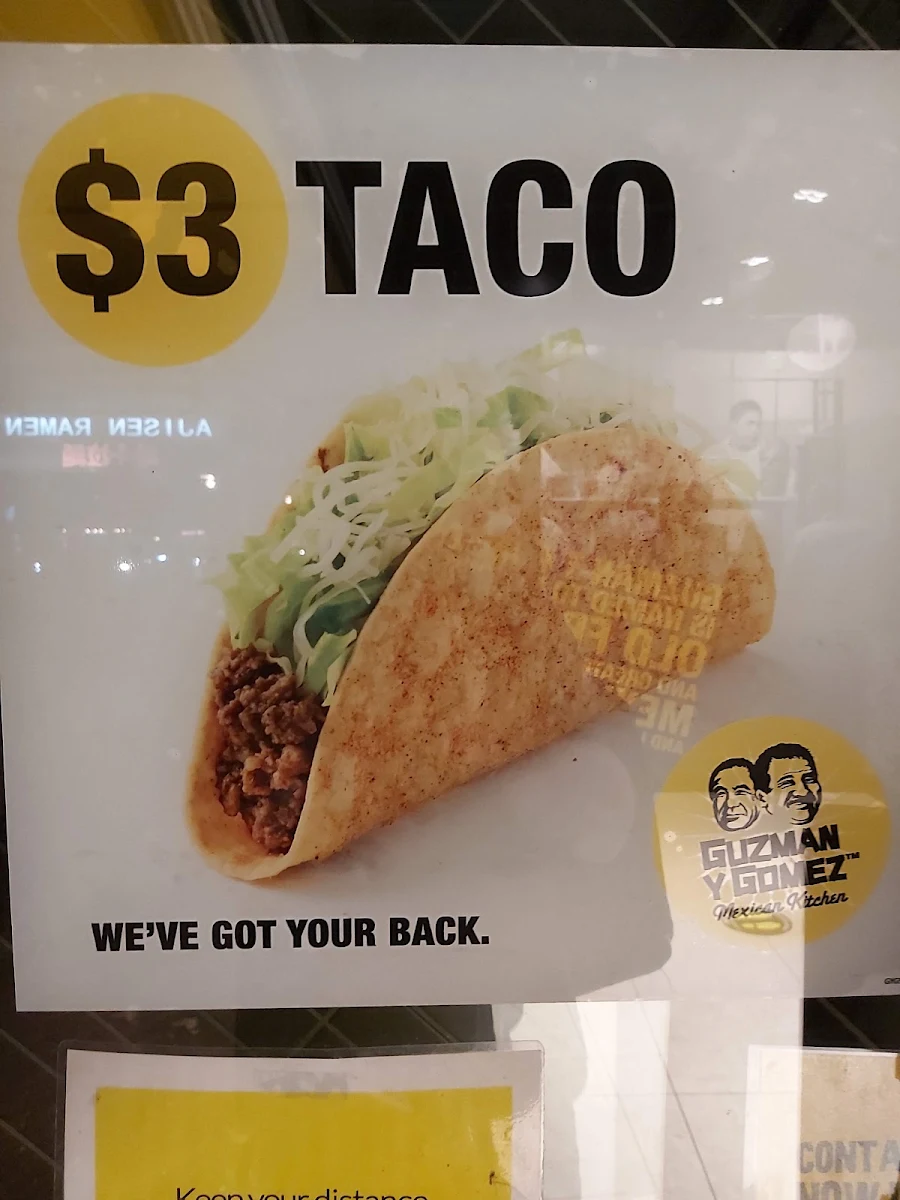 Menu, Guzman y Gomez - Gouger St