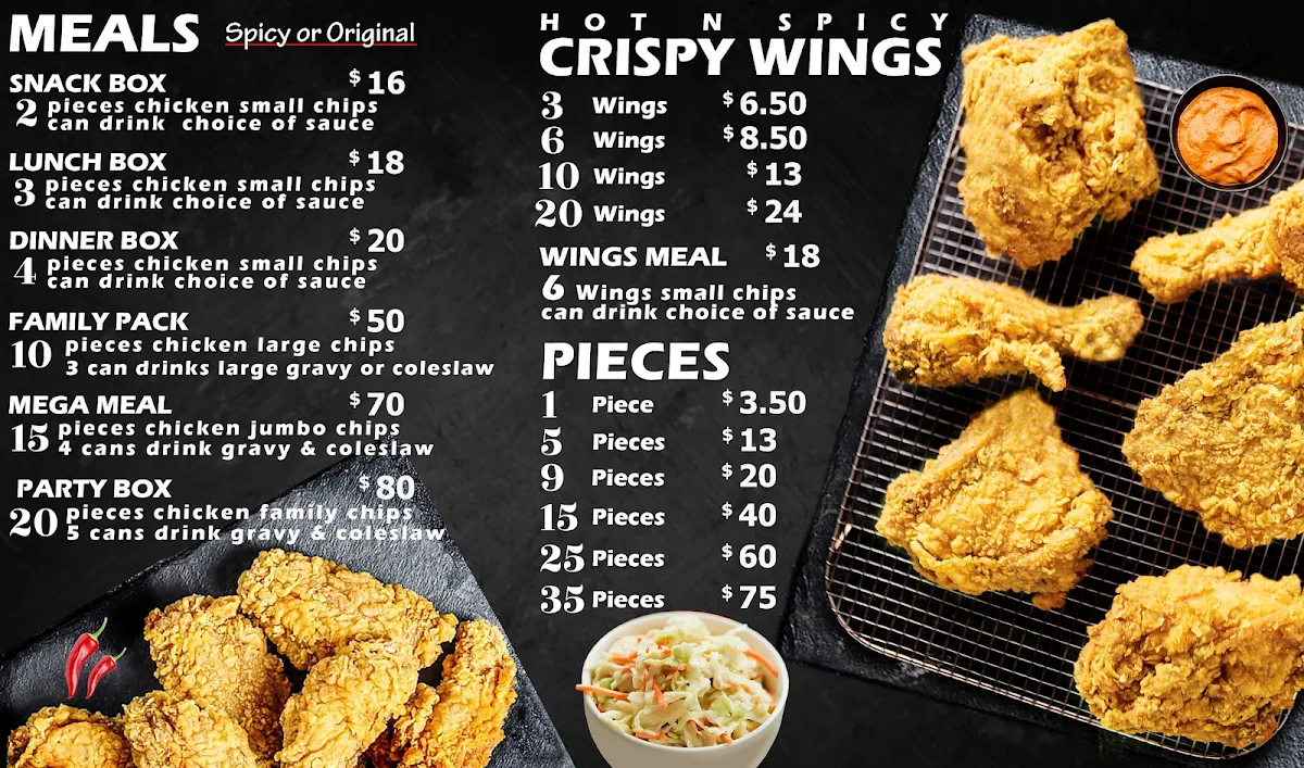 Menu, Extra Crispy - Revesby
