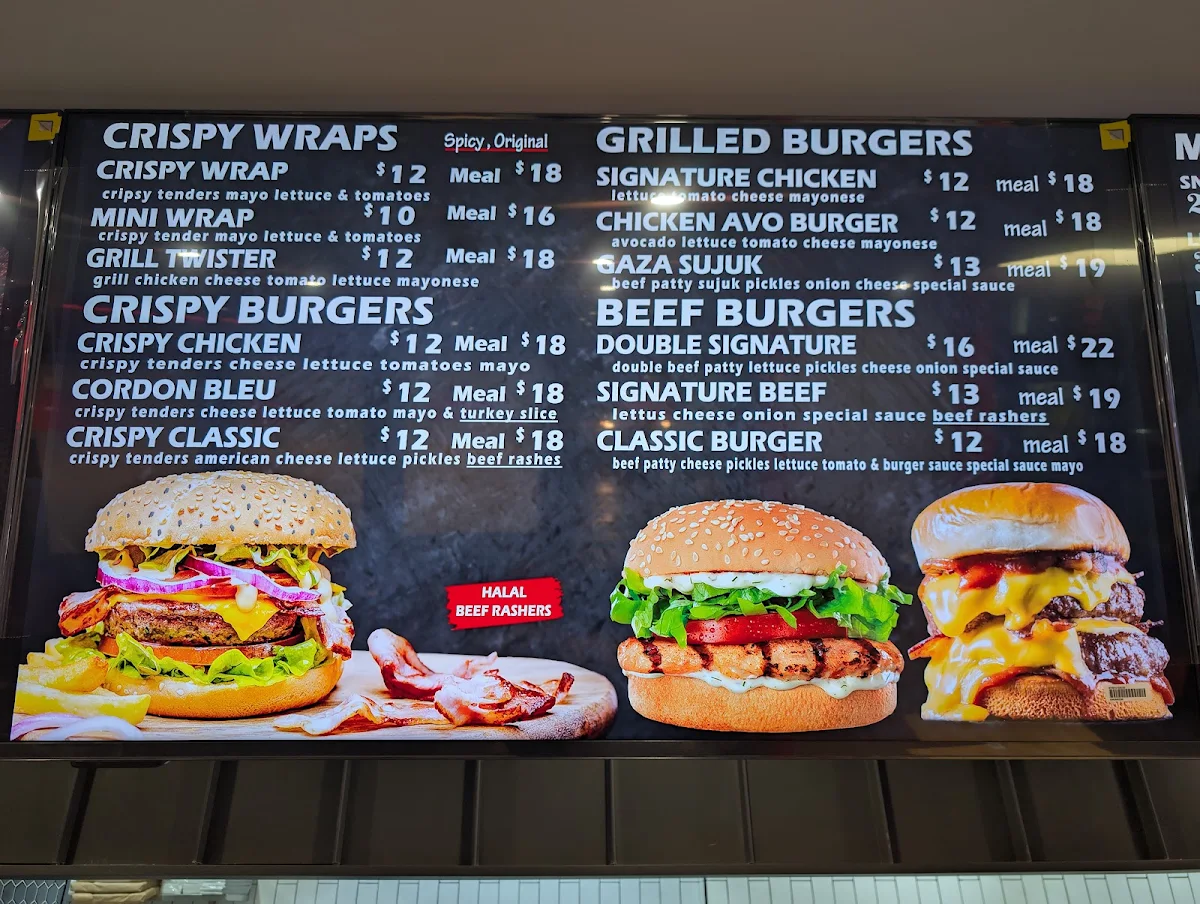 Menu, Extra Crispy - Revesby