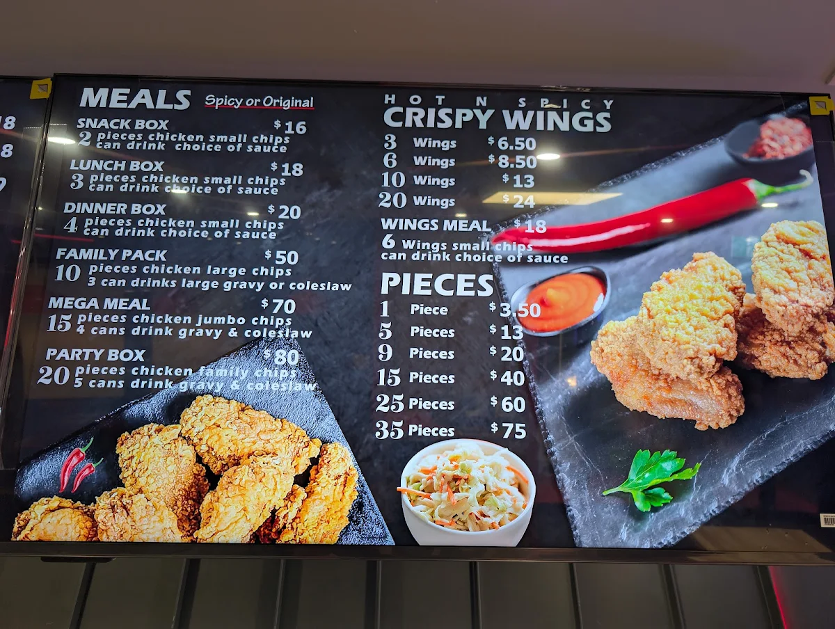 Menu, Extra Crispy - Revesby