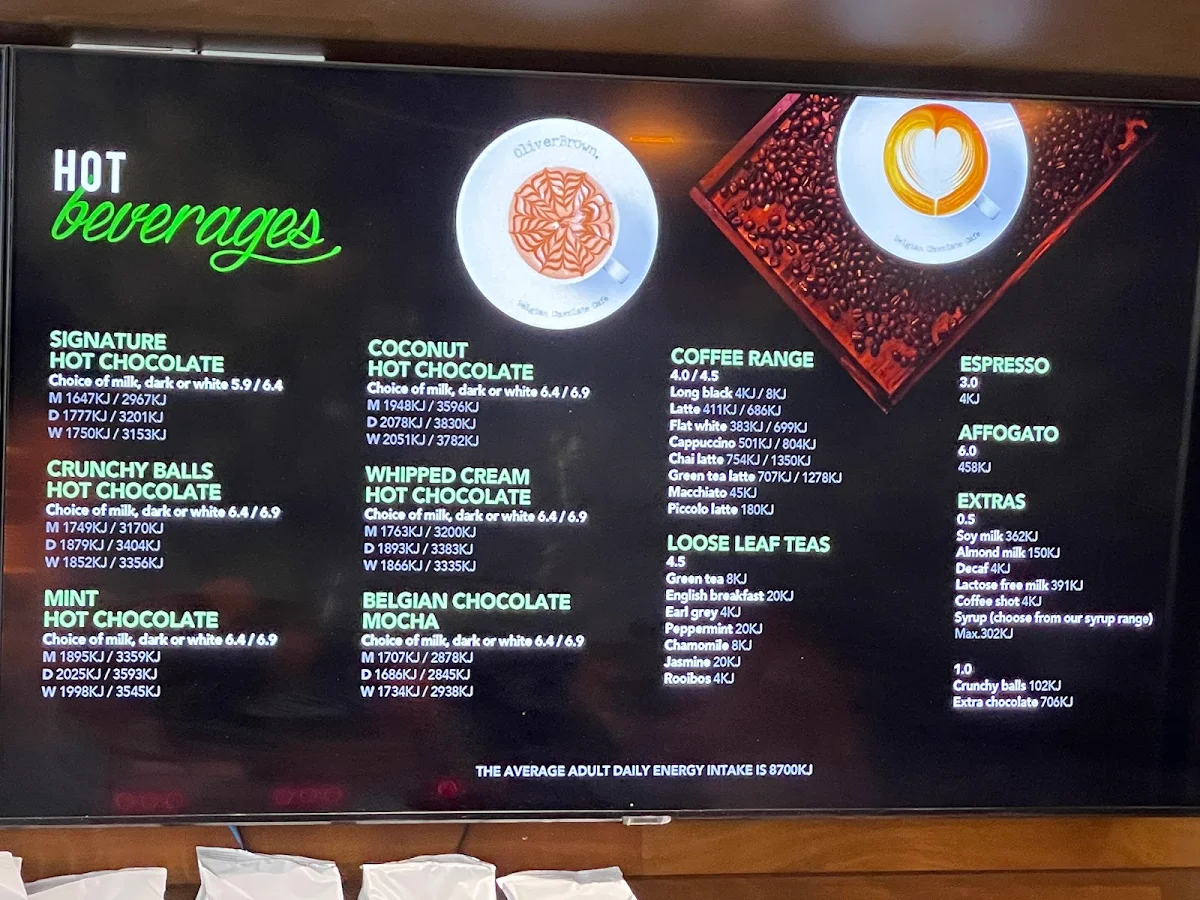 Menu, El mocha