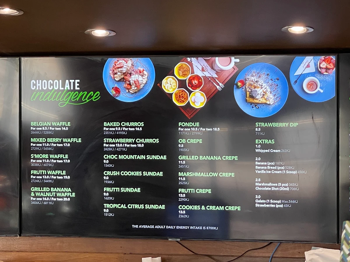 Menu, El mocha