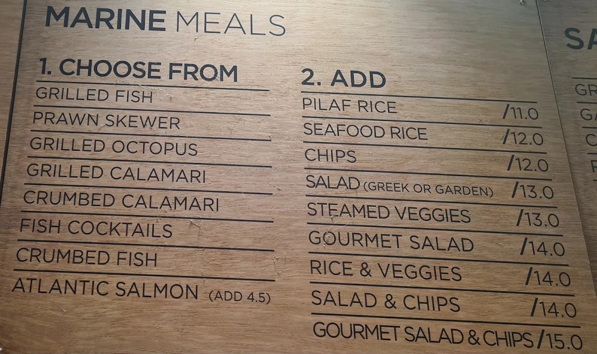 Menu, Little Fish Shoppe
