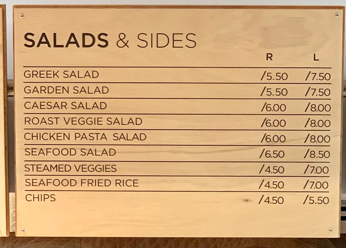 Menu, Little Fish Shoppe