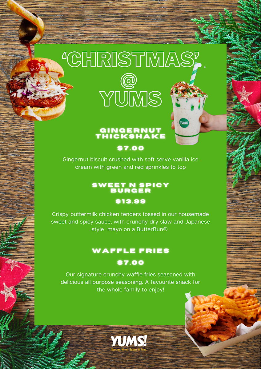 Menu, YUMS! CHICKEN - Woolloongabba