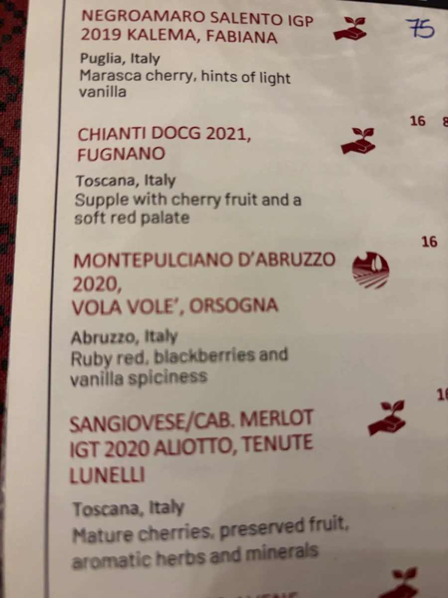 Menu, Pompei's