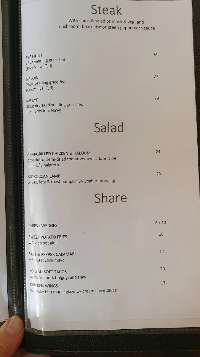 Menu, The Great Northern Hotel