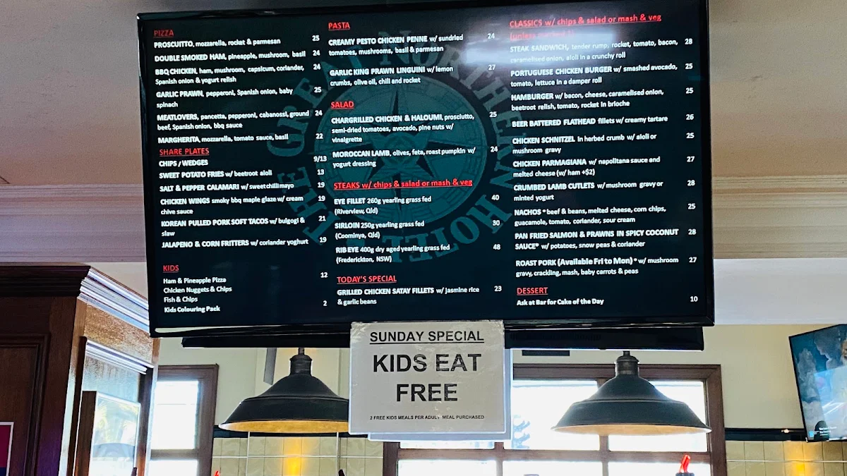 Menu, The Great Northern Hotel