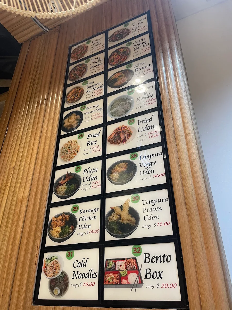 Menu, Cool Sushi & Noodles